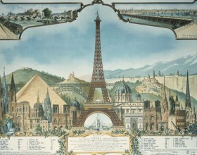 Gravure de la tour Eiffel